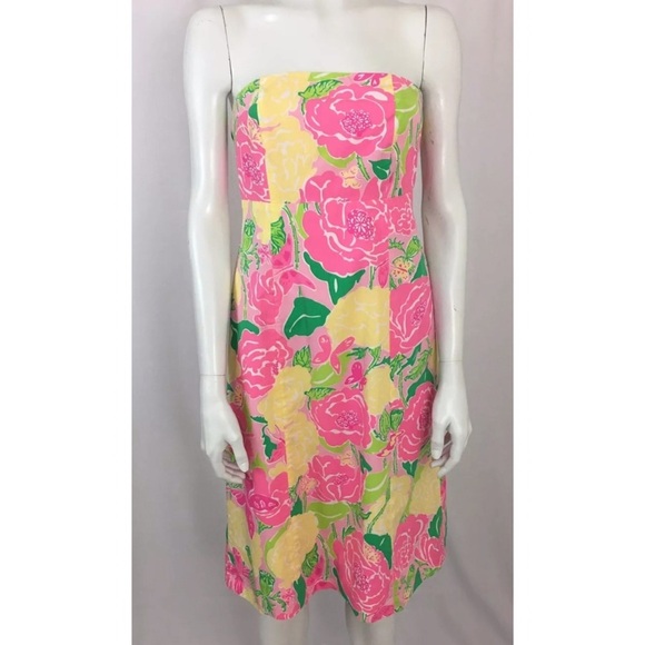 Lilly Pulitzer Strapless Tie Back Dress Size 2 - Picture 1 of 4